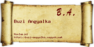 Buzi Angyalka névjegykártya